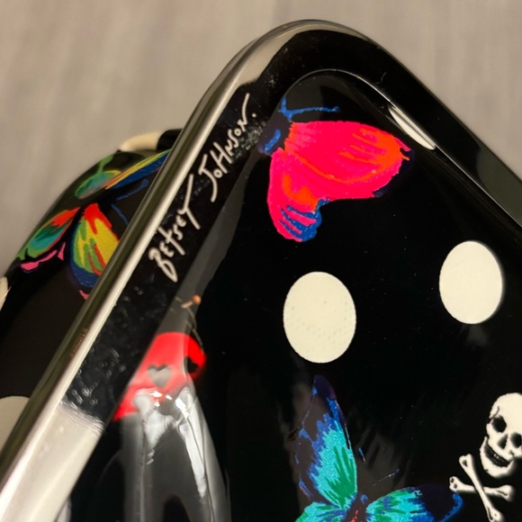Betsey Johnson Bag - Mushroom, Polka Dot, Skull and Butterfly Clutch NWT - Picture 8 of 14